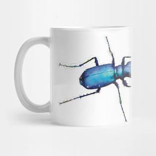 Metallic Blue Tiger Beetle Mug